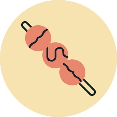 Dango web simgesi. Japon dango tatlıları vektör illüstrasyonu