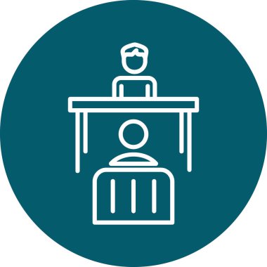 İş Görüşmesi modern simgesinin vektör illüstrasyonu        