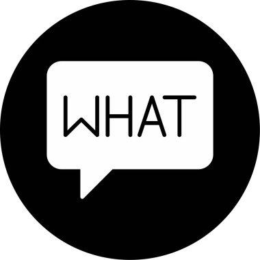 Hangi metin web simgesi, vektör illüstrasyonlu konuşma balonu