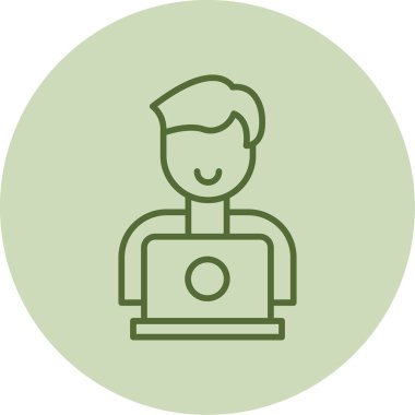 Yazılım Mühendisi Web simgesi vektör çizimi