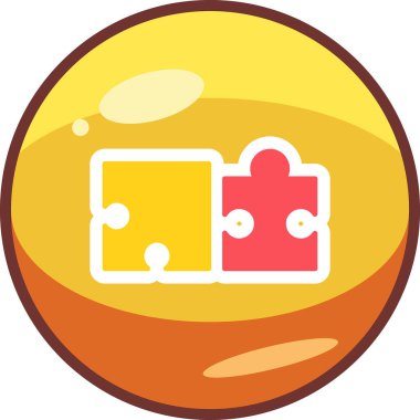 vektör illüstrasyonu, bulmaca ögesi simgesi 