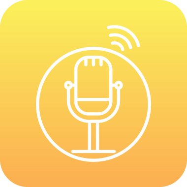 mikrofon web simge vektör çizim 