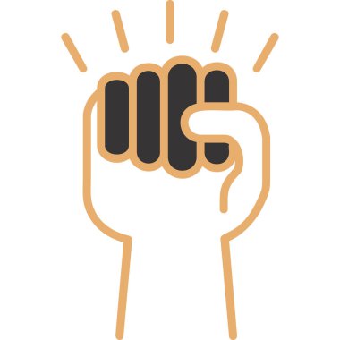 fist  icon, vector illustration simple design