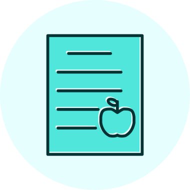 Diyet Planı Web simgesi vektör çizimi