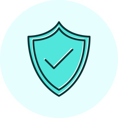 kalkan simgesi web basit illüstrasyon