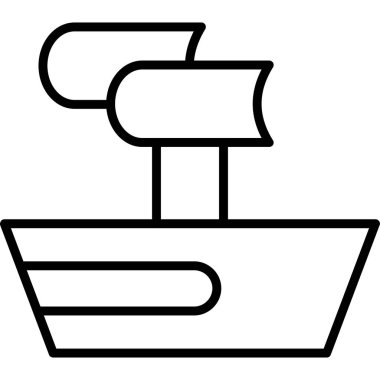 Trireme web simgesi vektör illüstrasyonu