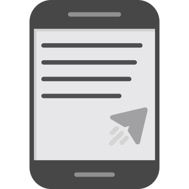 mobil ileti simgesi, vektör illüstrasyonu basit tasarım