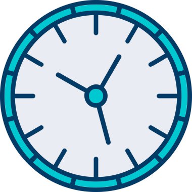 Saat simgesi, vektör illüstrasyonu basit tasarım