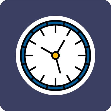 Saat simgesi, vektör illüstrasyonu basit tasarım