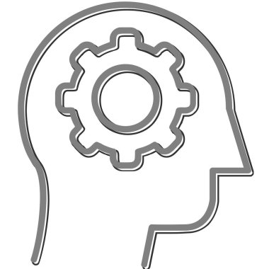 Eleştirel Düşünme Ağı simgesi, vektör illüstrasyonu