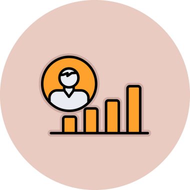 Kariyer Tanıtımı web simgesi vektör illüstrasyonu