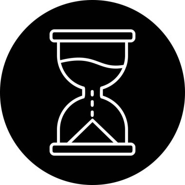 Kum saati simgesi, vektör illüstrasyonu 