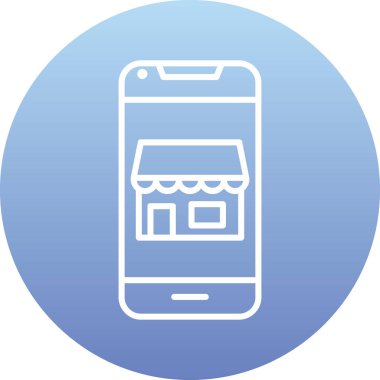 Akıllı telefon web simgesi, vektör illüstrasyonunda çevrimiçi rezervasyon