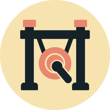 gong simgesi web basit illüstrasyon