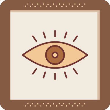 vizyon. Web simgesi basit illüstrasyon