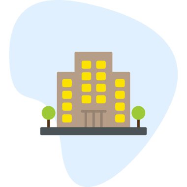 Office Building web simgesi, vektör illüstrasyonu