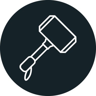 Çekiç ağı simgesi, basit vektör illüstrasyonu 