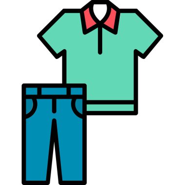 giysi web simgesi, vektör illüstrasyonu 