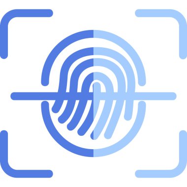 Parmak Tarayıcı Web simgesi, vektör illüstrasyonu