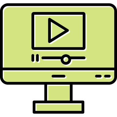 video oynatıcı simgesi, vektör illüstrasyonu basit tasarım