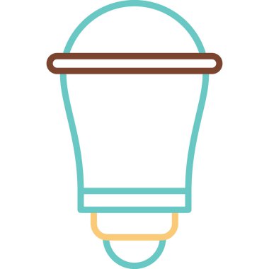 Enerji tasarrufu ampulü. Web simgesi basit illüstrasyon