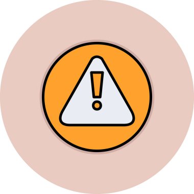 Uyarı vektör çizgisi simgesi, vektör illüstrasyonu 