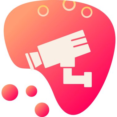 Bir CCTV kamerasının vektör simgesi, illüstrasyon  