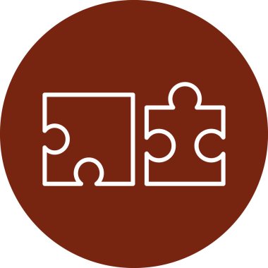 vektör illüstrasyonu, bulmaca ögesi simgesi 