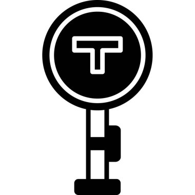 Yol işaretleri simgesinin vektör illüstrasyonu 