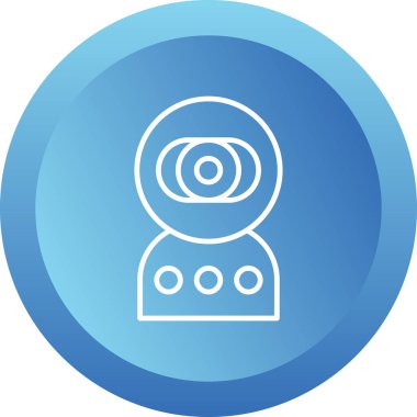 Ip Kamera simgesi, basit vektör illüstrasyonu 