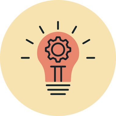 İnovasyon web simgesi basit illüstrasyon 