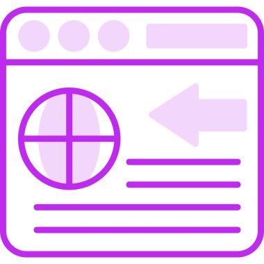 Web sayfası simgesi. vektör illüstrasyonu