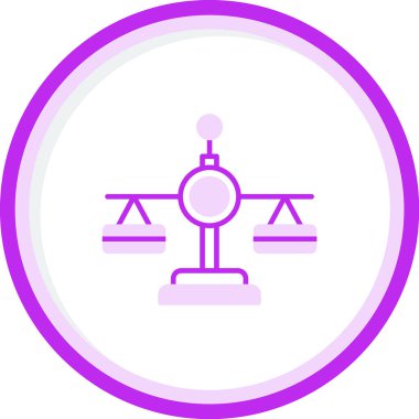 Ölçek simgesi, vektör illüstrasyonu basit tasarım