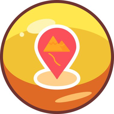 Harita simgesi, konum konsept vektör illüstrasyonu