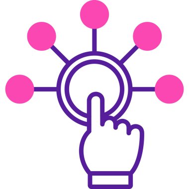 Etkileşimli web simgesi vektör illüstrasyonu