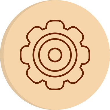 Dişliler. Web simgesi vektör illüstrasyonu