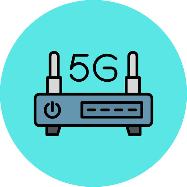 Иконка веб-маршрутизатора, векторная иллюстрация 