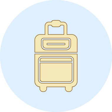 Bavul web simgesi, vektör çizim