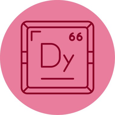 Dysprosium modern simgesinin vektör çizimi              