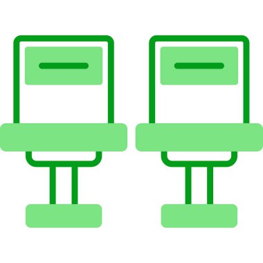 sandalye simgesi, vektör illüstrasyonu basit tasarım