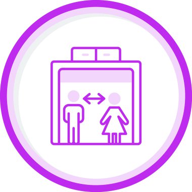 Asansör simgesi, vektör illüstrasyonu basit tasarım