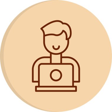 Yazılım Mühendisi Web simgesi vektör çizimi