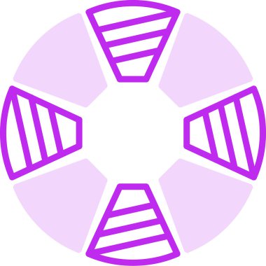 Donut Çizelgesi simgesinin vektör çizimi 