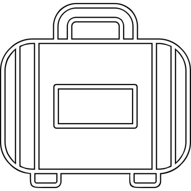 Bavul web simgesi, vektör çizim