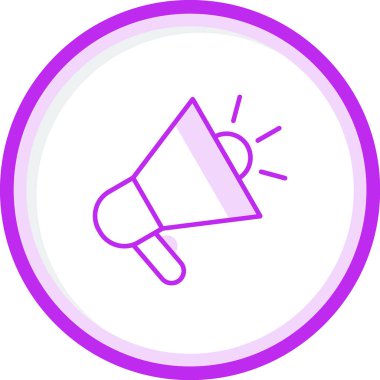 megafon web simgesi, vektör çizim 