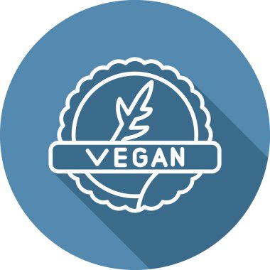 Vegan logosu, vektör çizimi basit tasarım