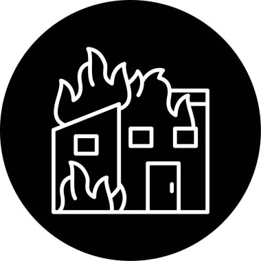 ateş Ağı simgesi basit illüstrasyon 