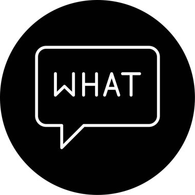 Hangi metin web simgesi, vektör illüstrasyonlu konuşma balonu