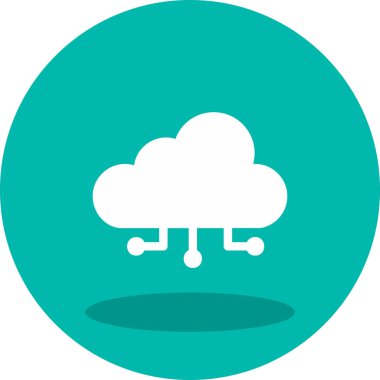 bulut hesaplama web simgesi vektör illüstrasyonu 