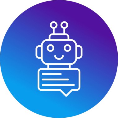 Chatbot. Web simgesi basit illüstrasyon       